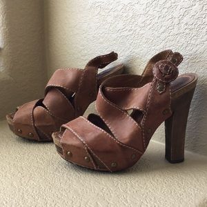 Frye Brown Leather Heels